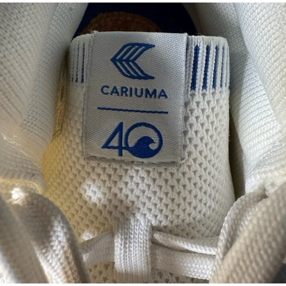 Cariuma 4Ocean Women's Sz 10 Off White Knit High-Top Sneakers Lace Up Casual